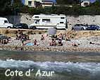 oder stehen bleiben um zu schwimmen an der Cote d Azur